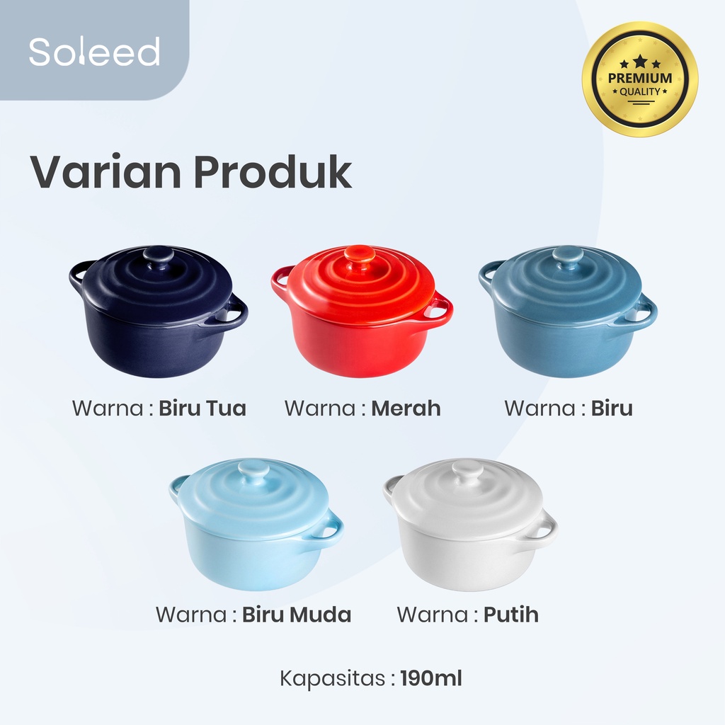 MANGKOK KERAMIK MINI TUTUP | CERAMIC BOWL | RAMEKIN OVEN NORDIC CW0001