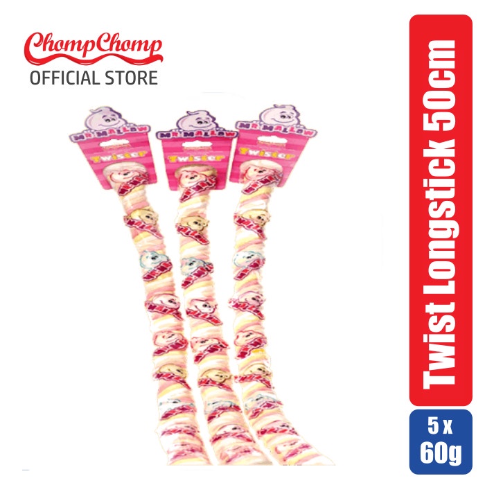 

TWIST LONG STICK MARSHMALLOW 50CM - CHOMPCHOMP