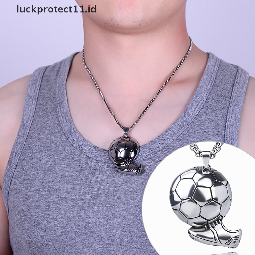 Kalung Rantai Dengan Liontin Sepatu Sepak Bola Gaya Hip hop Untuk Wanita