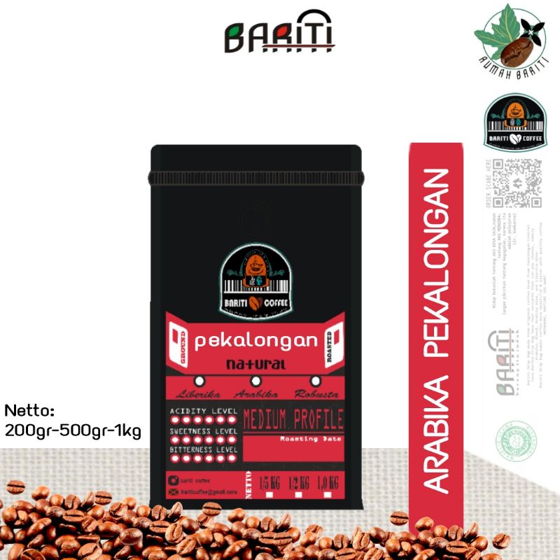 

Kopi Arabika Pekalongan - Natural - (Berat: 200gr , 500gr, 1kg)