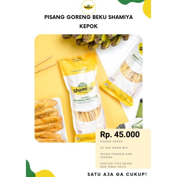 

Pisang Goreng Beku Shamiya Berat 400 gram