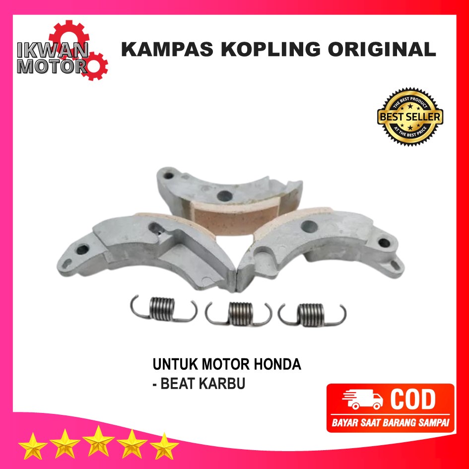 Kampas Ganda - Kampas Kopling Original Premium Beat Karbu - 22535-KVY-900 - Kampas - Kampas Kopling - Kopling - Kopling Motor - Honda Part Original - Kopling Ganda - Kampas Ganda Beat Fi 2015 Stater Halus
