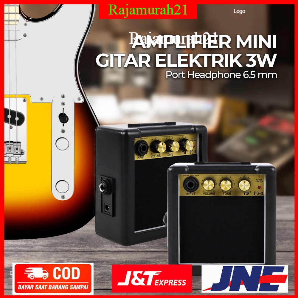 TS Amplifier Mini Gitar Elektrik 3W - PG-3 - Black - OMSK8SBK
