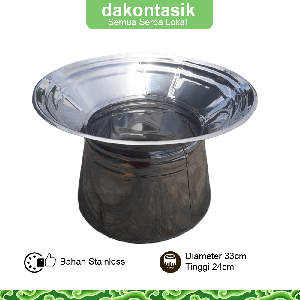 Paket Seeng Aseupan / Dandang Asepan Stainless Ukuran Kecil Menanak Nasi zaman dahulu