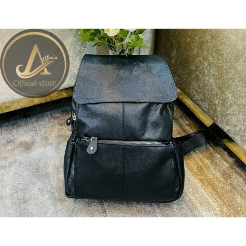 Tas ransel wanita kulit garut tas kulit sapi asli tas garut