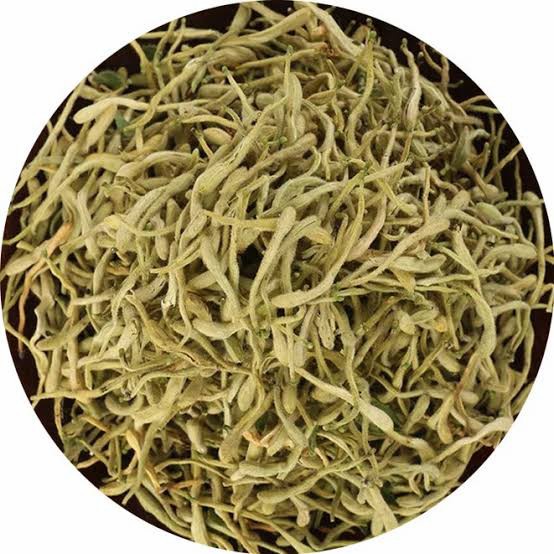 

TERLARIS 100 GRAM JIN YIN HUA TEH BUNGA HONEYSUCKLE HONEY SUCKLE FLOWER TEA /TEH DIET/TEH