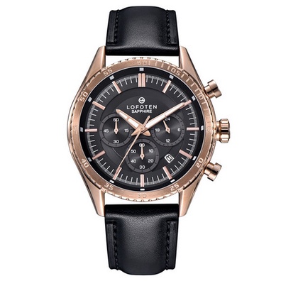 LOFOTEN Jam Tangan Analog Pria F-6518MC RG Genuine Leather Strap