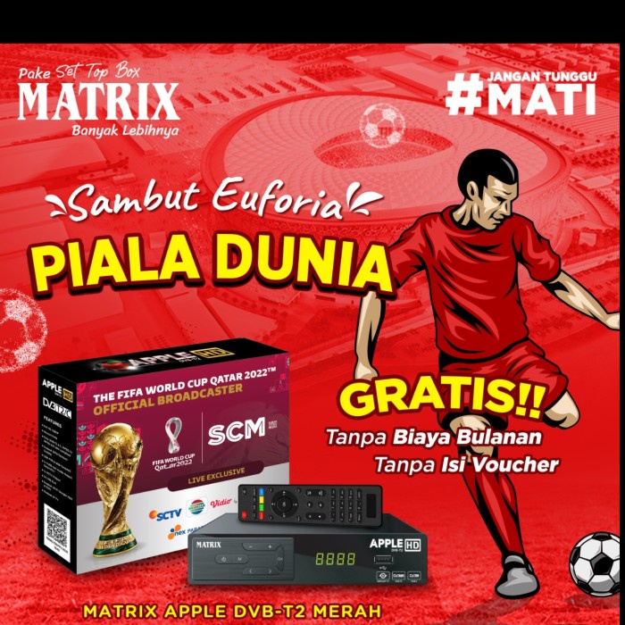 RECEIVER DVBT2 TV BOX ANTENA TV DIGITAL MATRIX APPLE HD SET TOP BOX