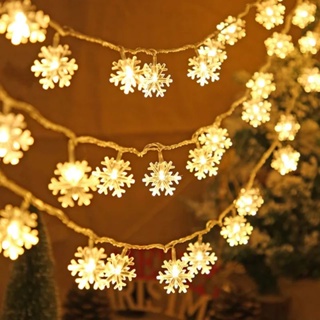 3M 20 LED Lampu Kepingan Salju Lampu Led Snowflake Dekorasi Natal