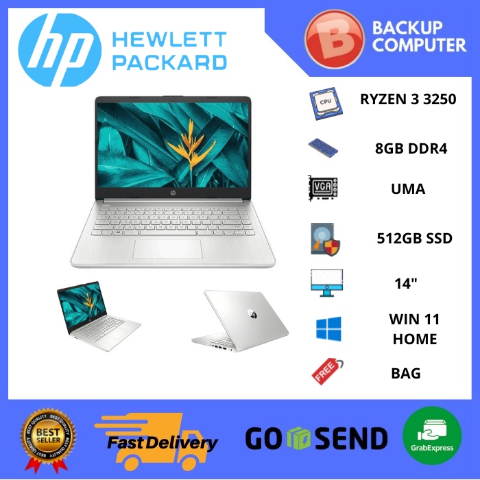 HP Laptop 14s-fq0576AU AMD Ryzen 3 - 3250U