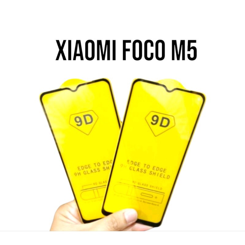 Tempered Glass Xiaomi FOCO M5 6.58 inci Anti Gores Kaca Full Layar 9D