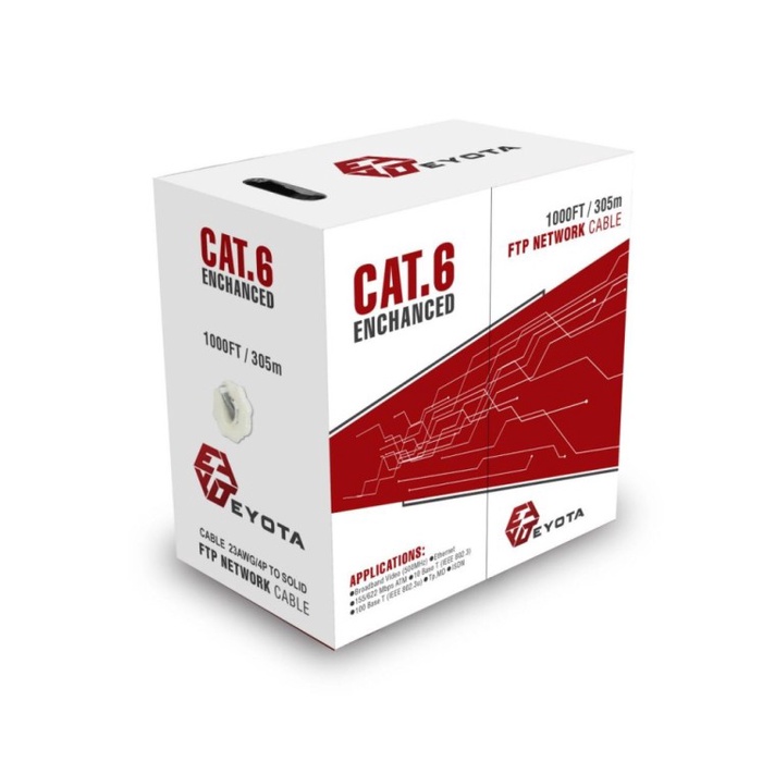 Eyota Kabel Lan FTP Cat 6 Hitam/ Kabel Lan FTP Out Door Cat 6 Eyota