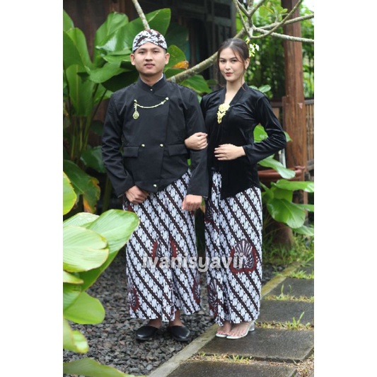 1set Baju Prewedding / Baju Couple Adat Jawa | Model yogi amora - Motif Parang Garuda (PG01)