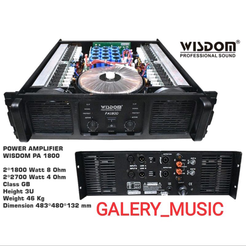 Power Amplifier WISDOM PA 18000 Class GB Original