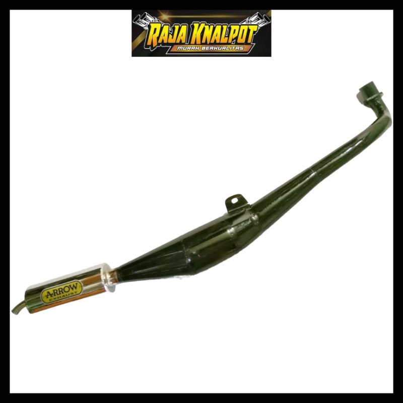 KNALPOT SUZUKI CRYSTAL BLACK SILENCER CHROM ARROW