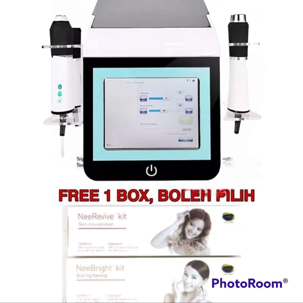 Mesin Oxygeneo CO2 3in1 RF Ultrasound dengan sterilizer UV untuk peremajaan kulit thitening whitening