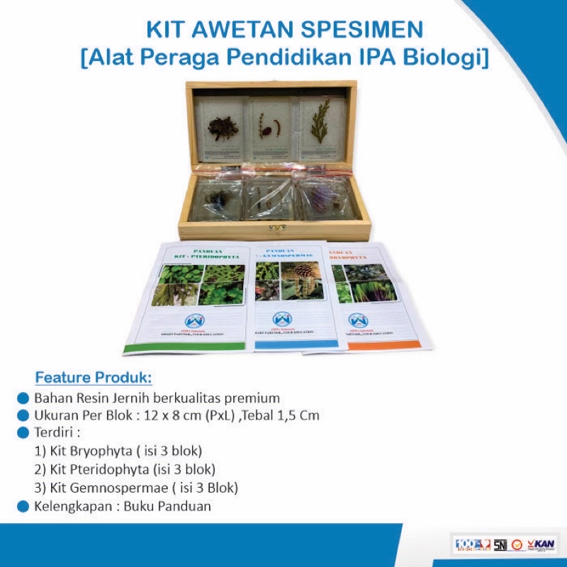 

Kit Awetan Spesimen isi 9 Blok [Premium Produk]-Kit Bryophyta-Kit Pteridophyta-Kit Gemnospermae