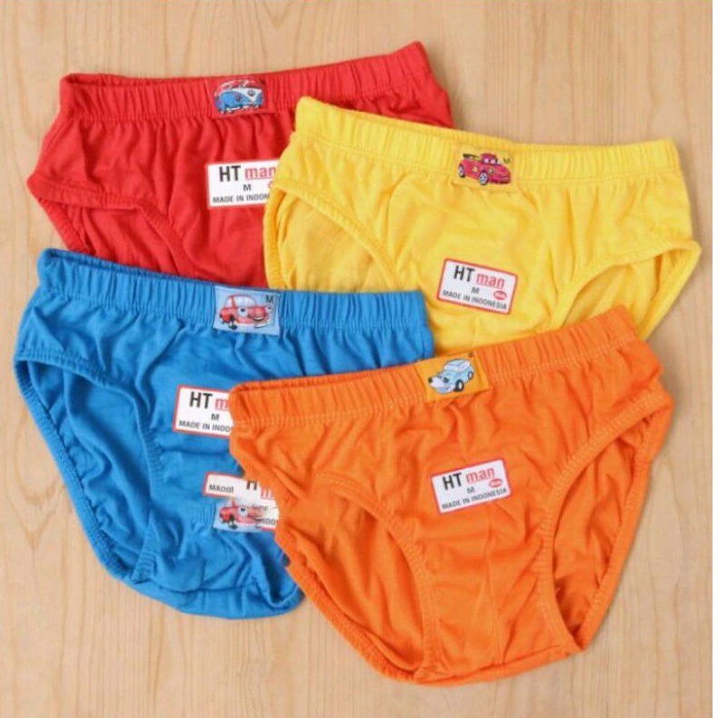 3 pcs celana dalam anak anak  HT man polos / celana dalam anak anak murah