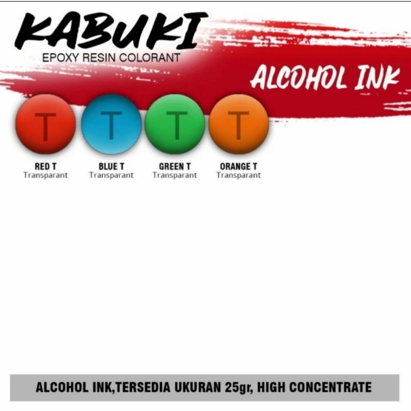 Pigmen Resin Transparan Alcohol Ink pewarna resin epoxy