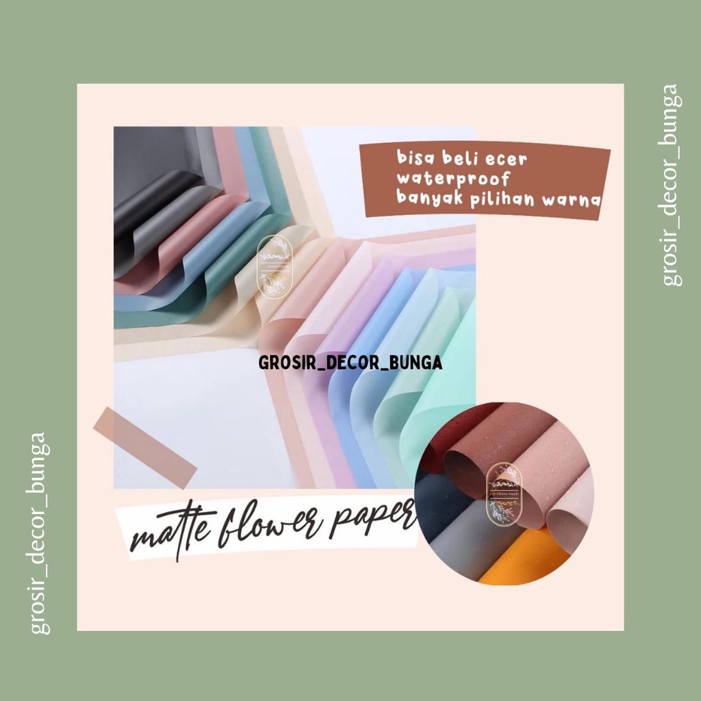 

[SW] (ECER) FLOWER WRAPPING MATTE PAPER TRANSPARENT CELLOPHANE KERTAS BUNGKUS BUNGA HAND BOUQUET KOREAN