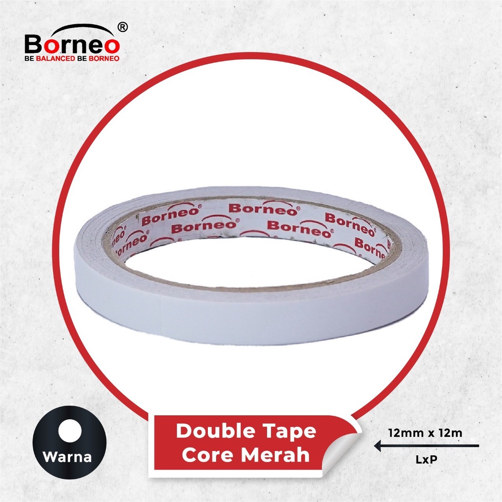 

24 ROLL - Borneo Double Tape CM (12mm x 12m)