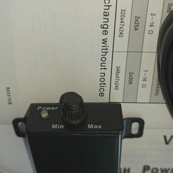 Bass Control Volume Untuk Monoblock Venom VO 500.1 MKll