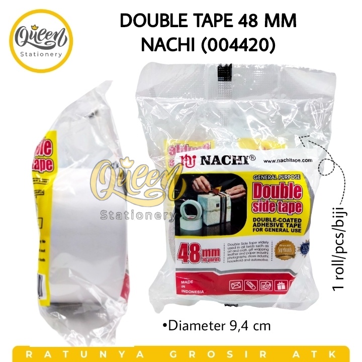 

1 PCS DOUBLE TAPE 48MM NACHI (004420) - ISOLASI SOLASI 2 SISI BOLAK BALIK