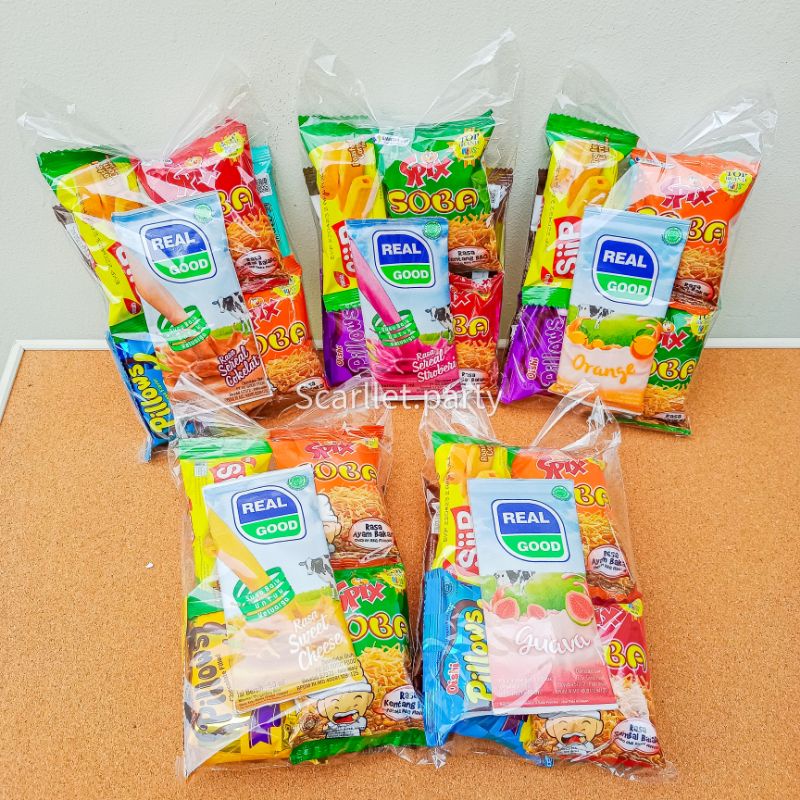 

BINGKISAN SNACK ULTAH ANAK CHIKI GOODIE BAG PAPER BAG SOUVENIR BESEK ULANG TAHUN HAPPY BIRTHDAY MAKANAN SUSU