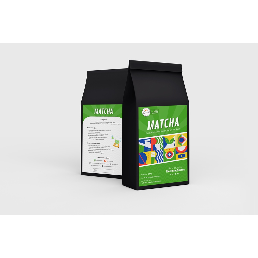 

BUBUK MINUMAN PLATINUM MATCHA 1000g - FREE BUBBLE WRAP