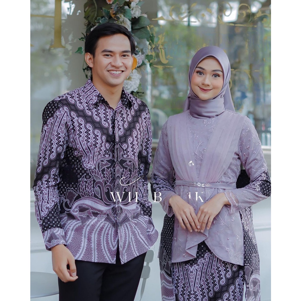 Baju Batik Couple Kebaya Modern Kebaya Wisuda Lamaran Baju Tunangan Batik Brukat Terbaru Baju Couple Kondangan  - Aveena Series