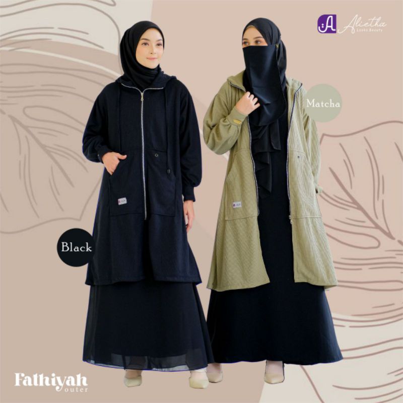 FATHIYAH OUTER MUSLIMAH ORI ALIETHA JACKET WANITA TERBARU VIRAL KEKINIAN