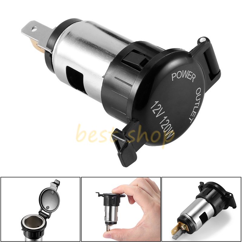 1pc Adapter Socket Lighter Female 12-24V Untuk Motor / Mobil / Truk Power