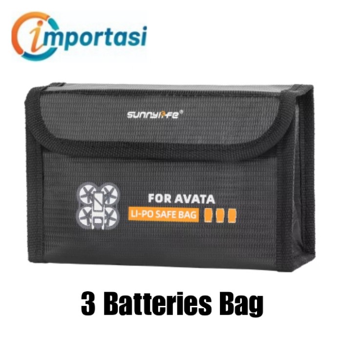 SUNNYLIFE Battery Safe Bag DJI AVATA Tas Baterai Storage Batere LiPo Batere Storage Travel