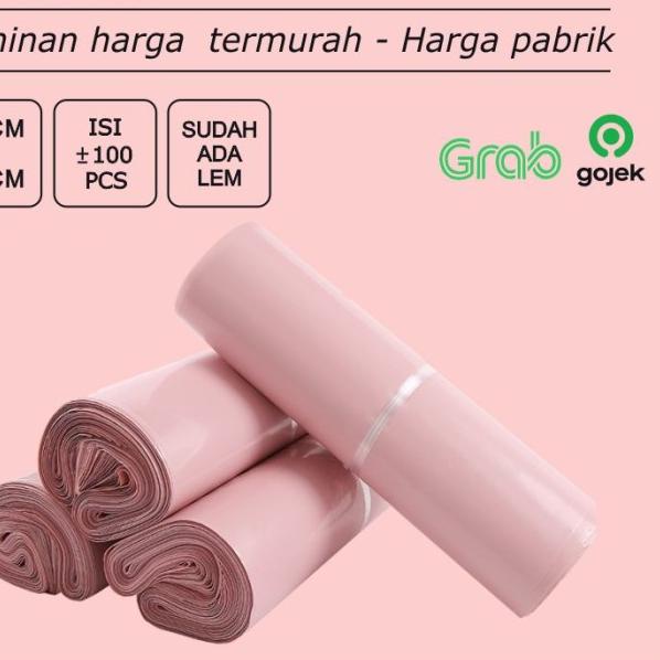 

POLYMAILER ±100PCS 35x45CM PINK PREMIUM GLOSSY PLASTIK POLYMAILER