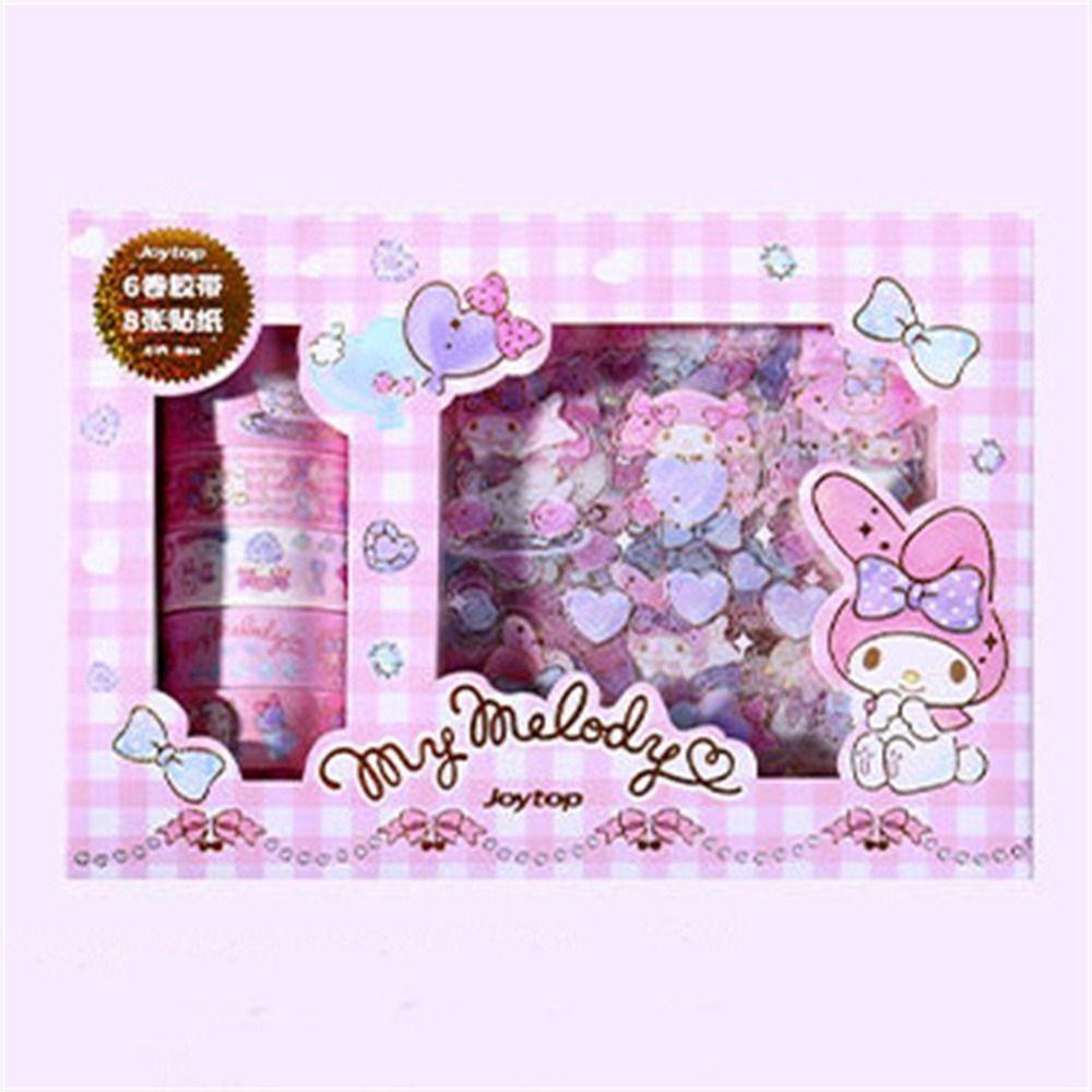 LANFY Kaset Kantor Perlengkapan Sekolah Office Home Kuromi Paper Stiker Stiker Untuk Hadiah Kado Dekorasi Tape Stiker