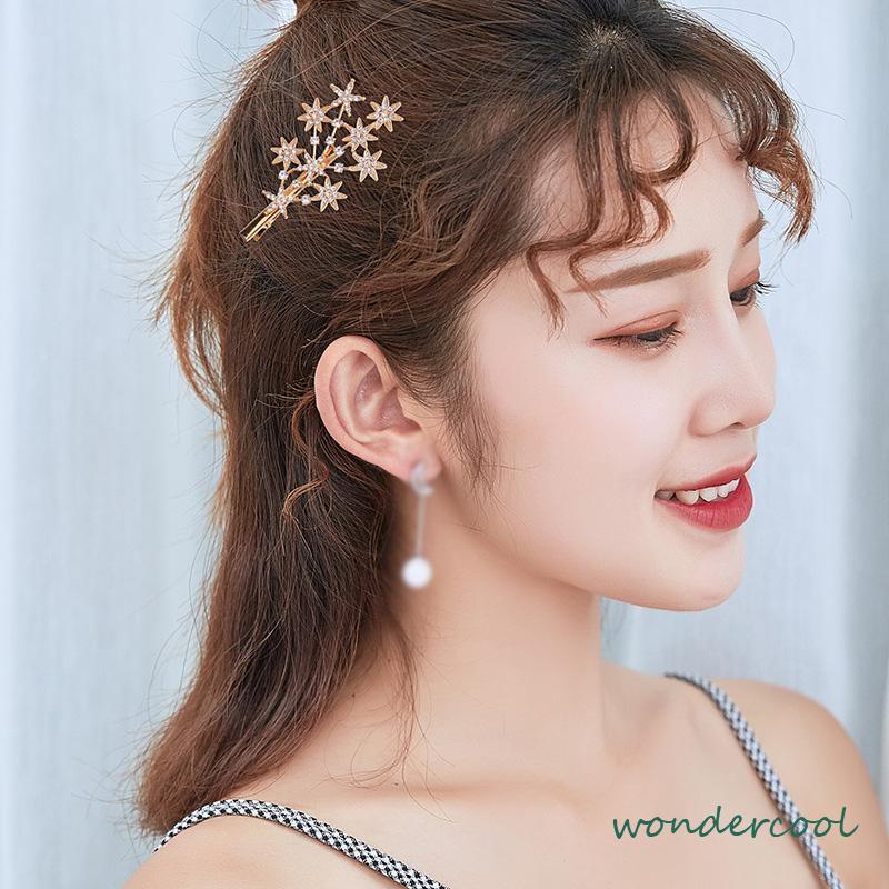 Jepit Rambut Korea Wanita Fashion Motif Terbaru Full Bintang Permata Zirkon original-Won