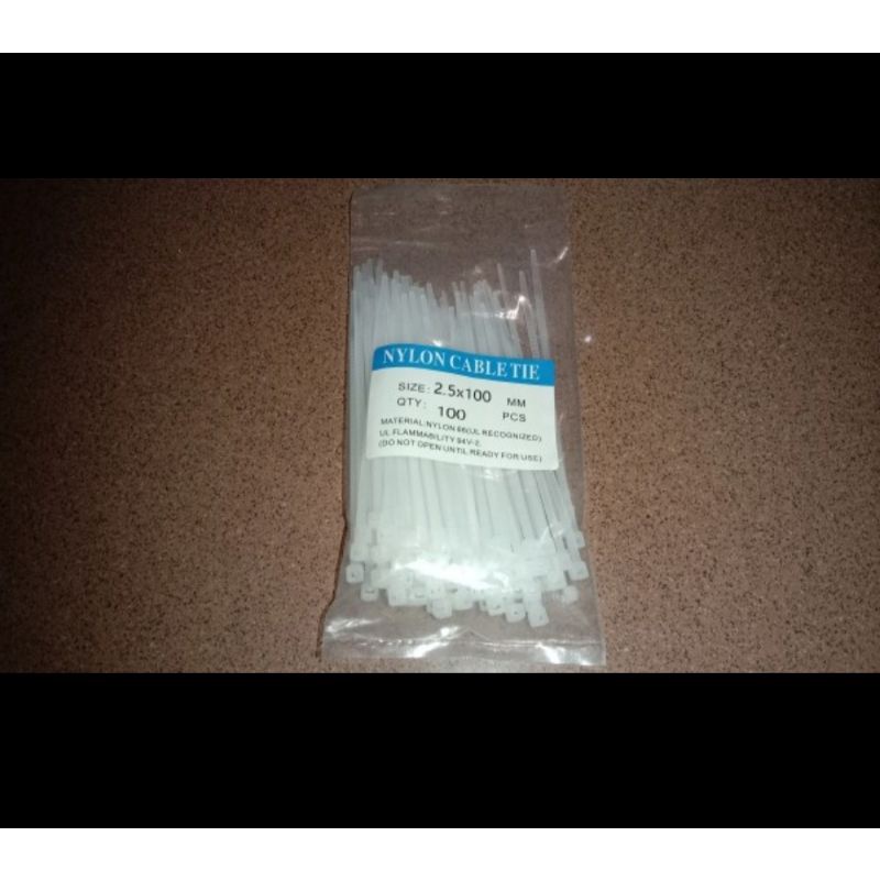 

kabel tis tie cable ties 10cm tali plastik pengikat 2.5x100mm tali krek krekan tali untuk gofood (DE)