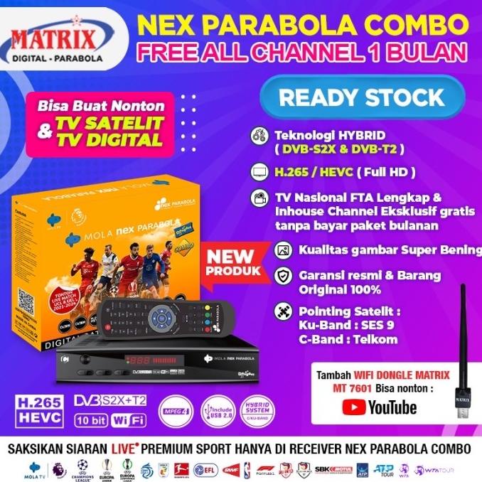 Terbaru Receiver Nex Parabola Combo (Kuning) Satelit Parabola Tv Digital Stb