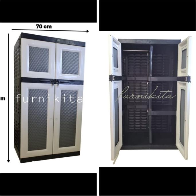 

LEMARI PLASTIK SUSUN 4 JUMBO KACA FULL KUNCI TABITHA CORTEZ stock ready