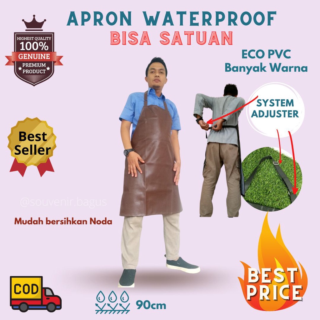 Apron Masak PVC waterproof multifungsi anti air oli droplet chemical Celemek Medis Tindakan Waterproof Special Order Reseller harga khusus