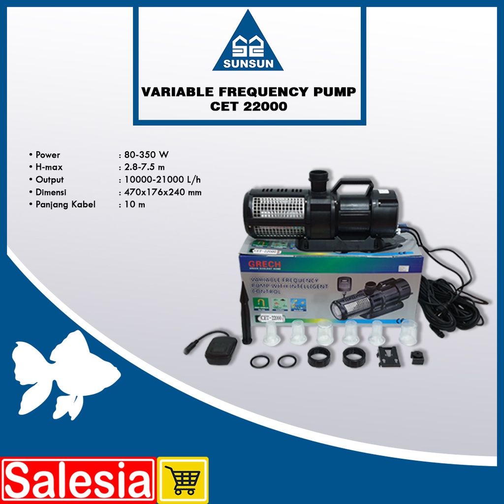 Pompa per laghetto Eco 8000l/h Pompa per flusso Pompa per acqua 70W