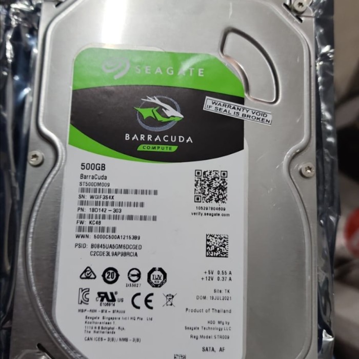 Harddisk Seagate Barracuda Internal PC 500GB HDD SATA 3.5&quot;