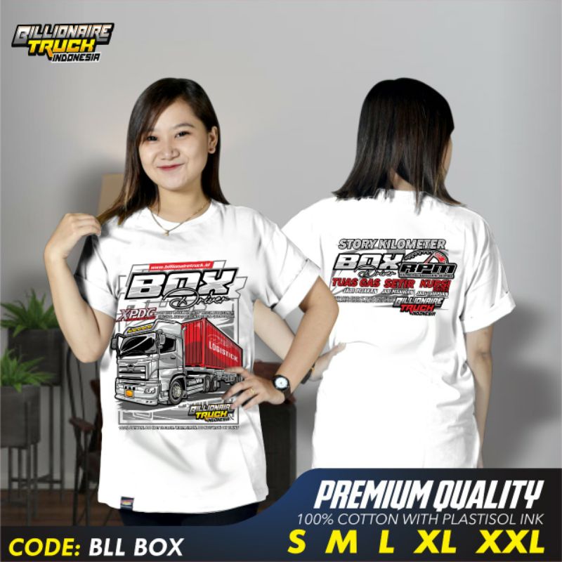 Kaos Truk Box Driver XPDC bahan katun all size Billionaire Truck Indonesia
