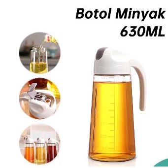 Tempat Penyimpanan / Botol Kaca Minyak Goreng / Botol Kaca Tempat Minyak / Saus / Kecap Serbaguna 630ml [MF]