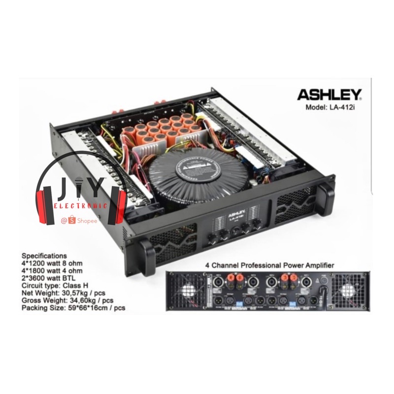 Power Ashley 4 Channel Class H LA-412i LA 412i Original