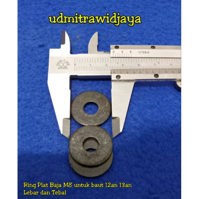 Ring plat baja 8mm kunci 12 13 12an / ringplat baja m8 / ring plat baja M8 lebar / ring plat m8 baja ring plat baja tebal baut 13an