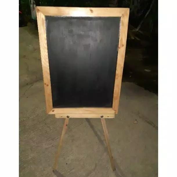 

Papan tulis hitam chalkboard 40x60cm dan Stand 120cm