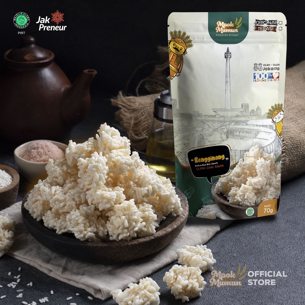 

Rengginang matang mini rasa original terasi - mpok mumun oleh oleh dari jakarta betawi