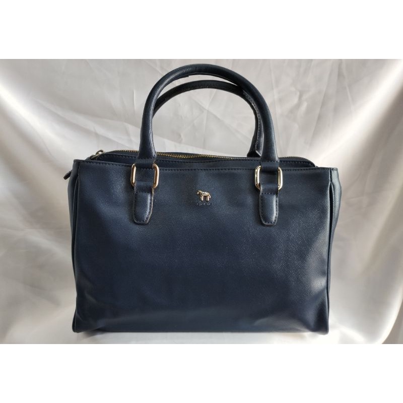Tas Lapalette 23 Navy Handbag Shoulder Bag Auth