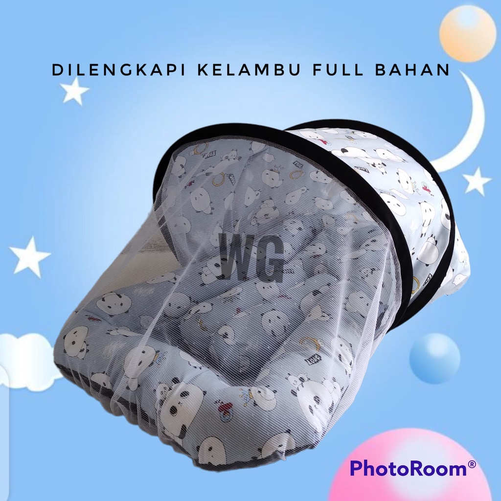 PROMOKASUR BAYI KELAMBU BISA DILEPAS SET BANTAL GULING MOTIF TERBARU / New Normal Kasur Kelambu Bayi